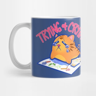 trying and crying artist Mug